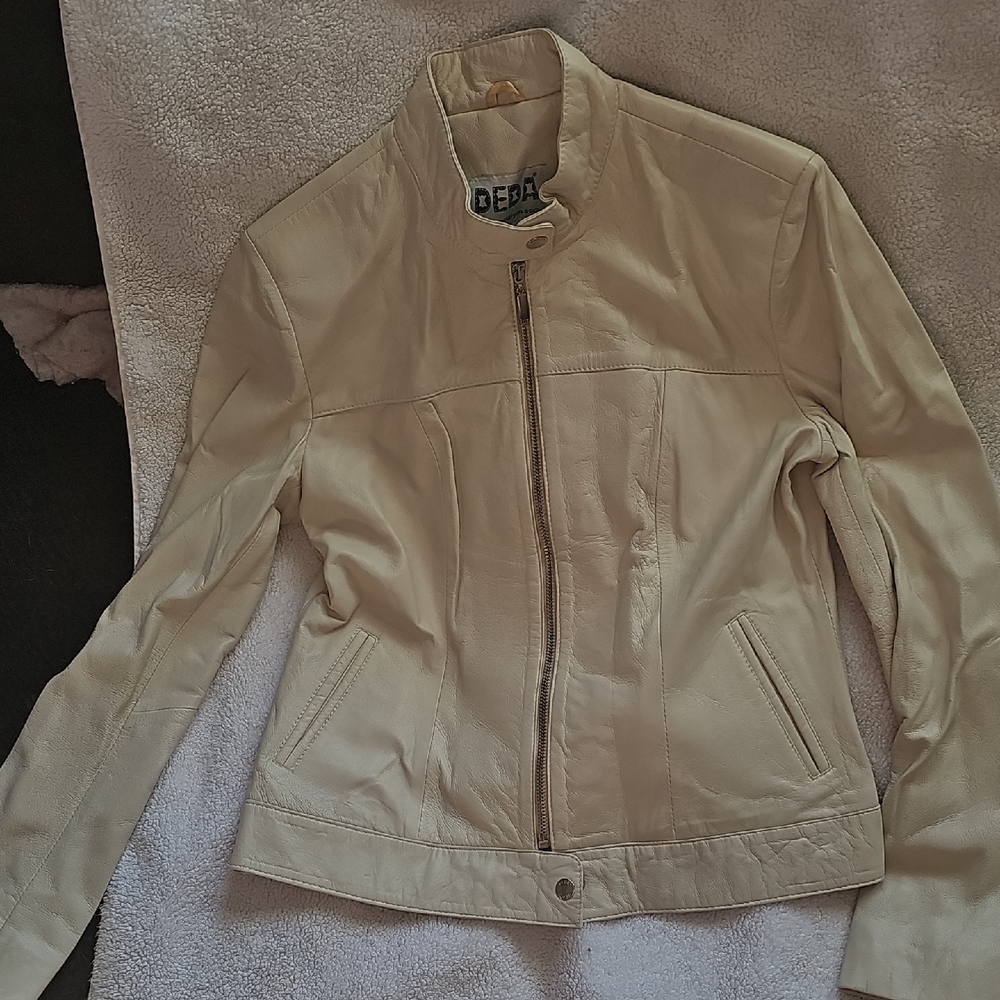 BEAR Cream Leather Jacket